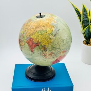 Vintage Replogle 10" Precision Globe USSR French West Africa Black Base